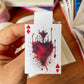 ACE OF HEARTS CARD BOOKMARK, ALICE IN WONDERLAND