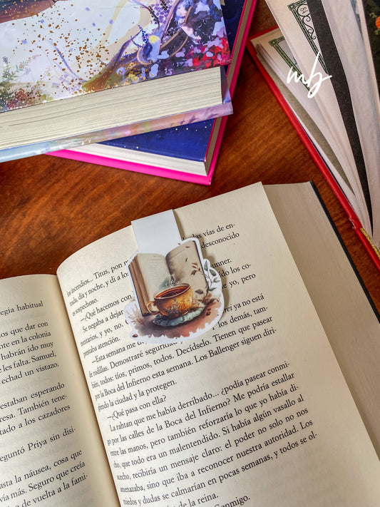 Café y libros bookmark, Vintage