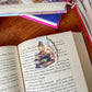 Farolillo y libros bookmark, Vintage
