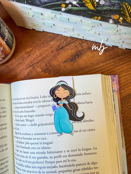 Princesa Jasmine leyendo MARCAPÁGINAS