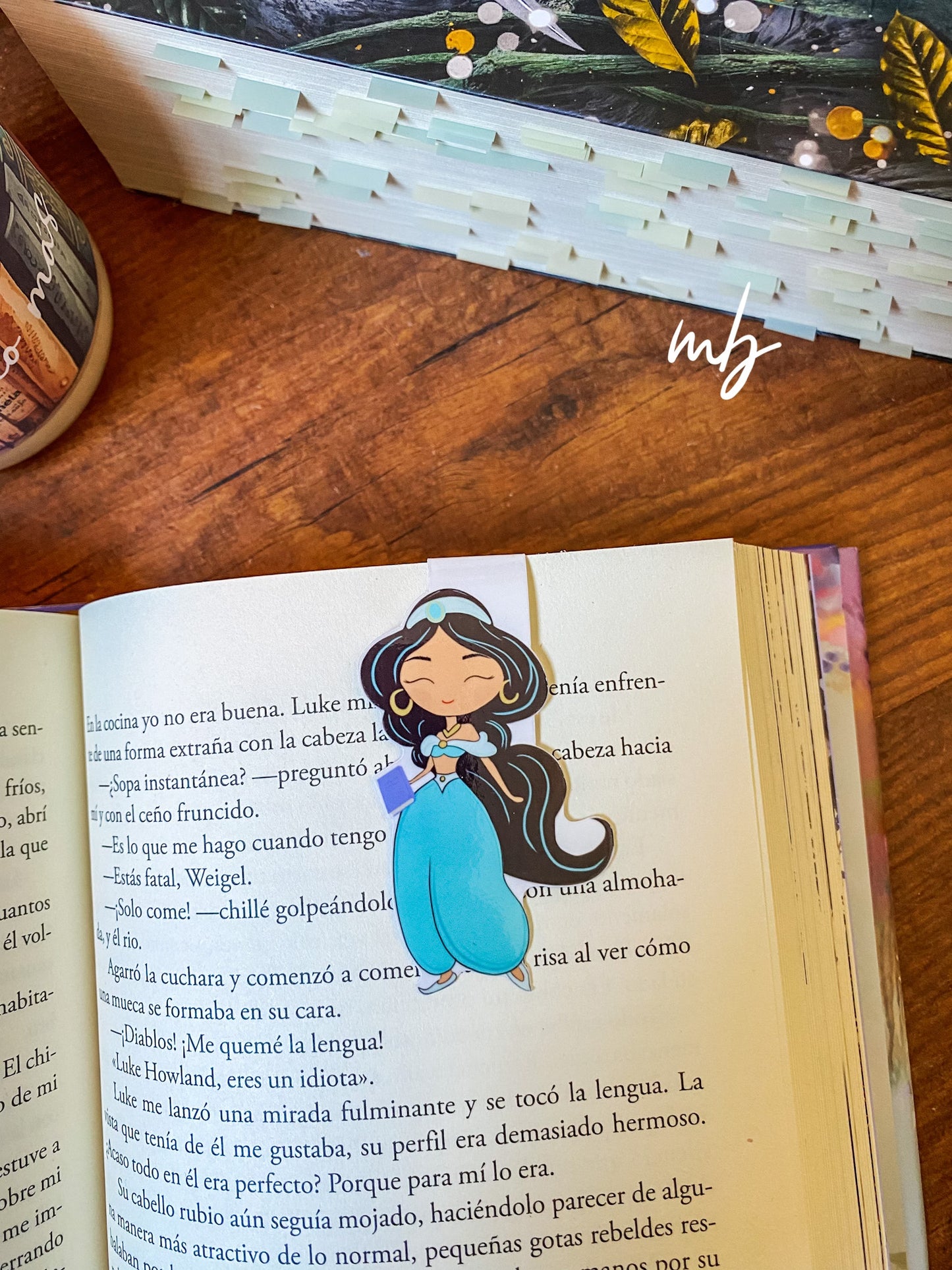 Princesa Jasmine leyendo marcapáginas