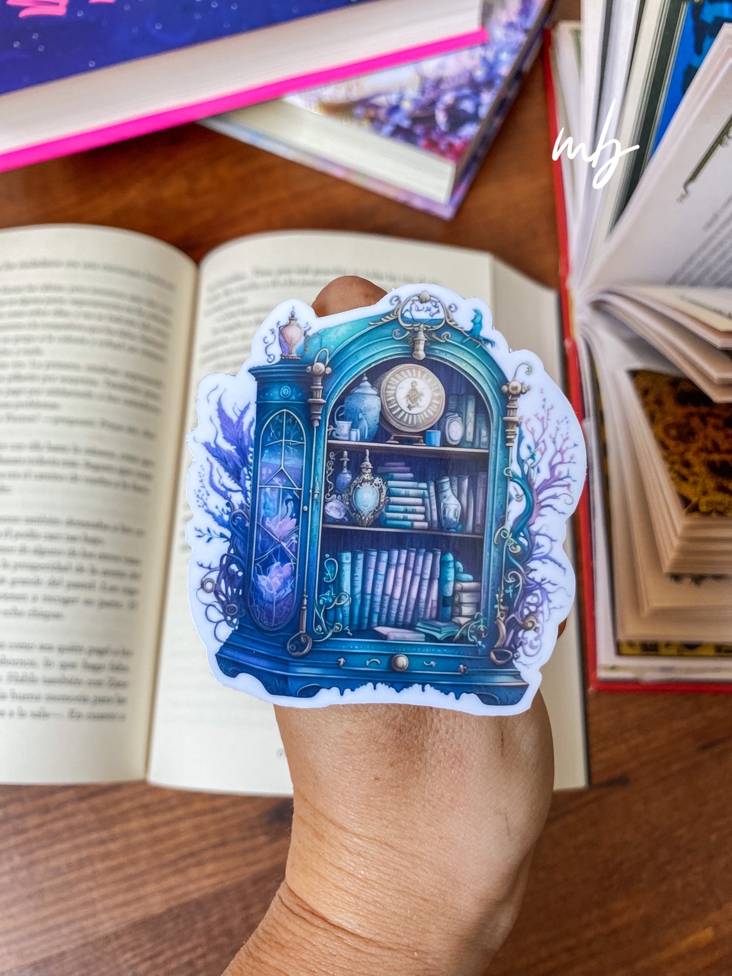 STEAMPUNK BOOKCASE STICKER WATERPROOF