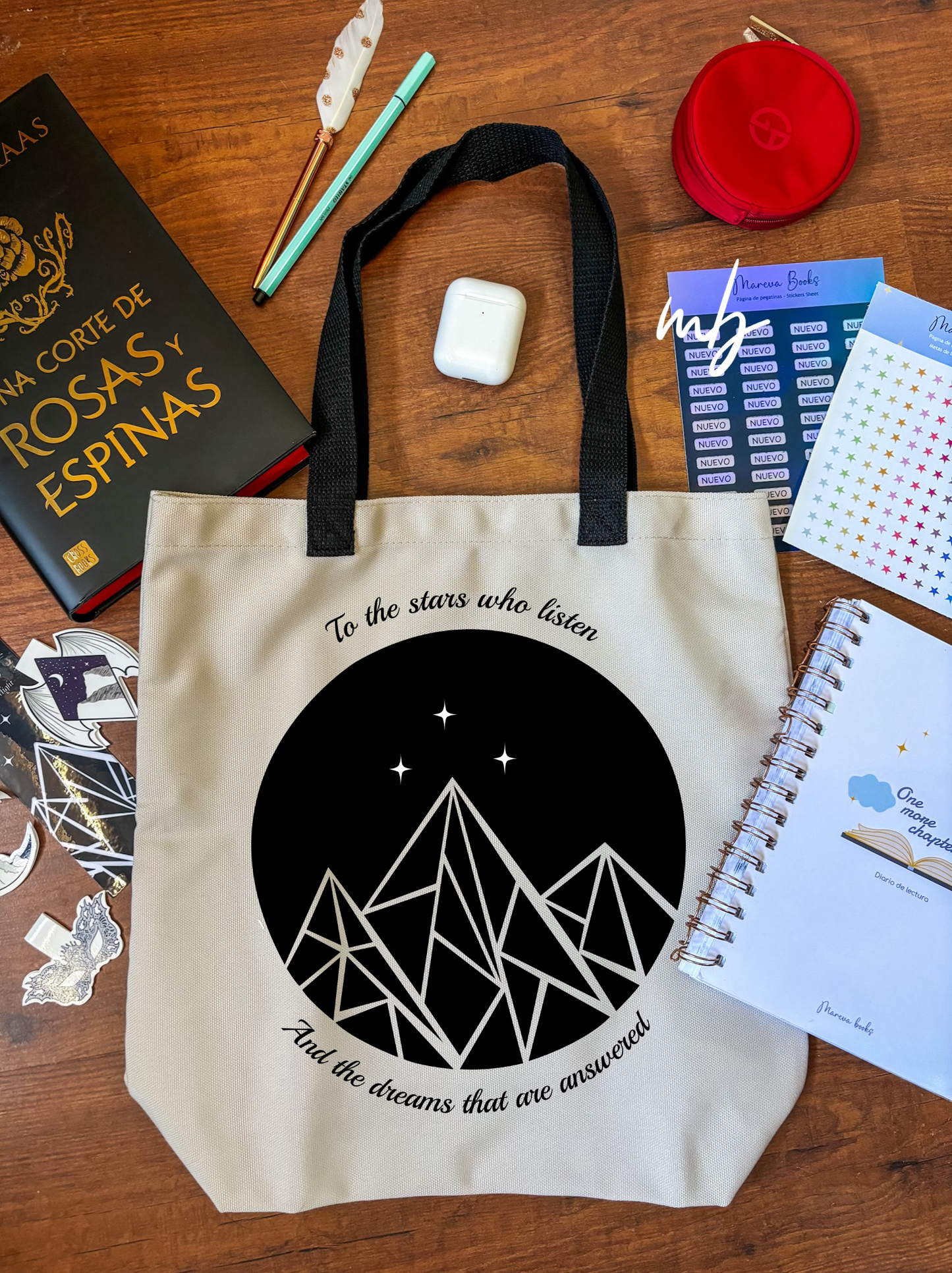 To the stars who listen Medium Tote bag , Velaris , Acotar, Sarah J Maas