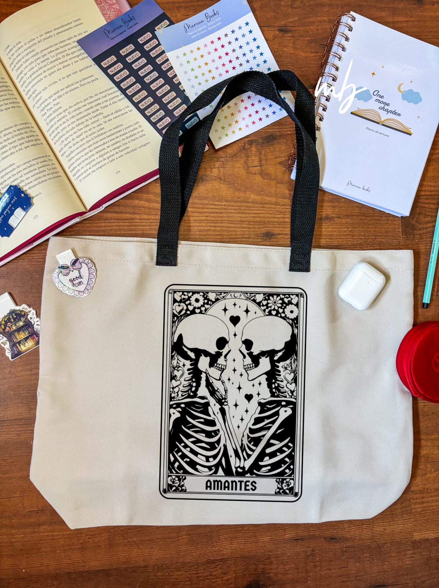 NUEVA Amantes Tarot Tote bag grande, personalizable