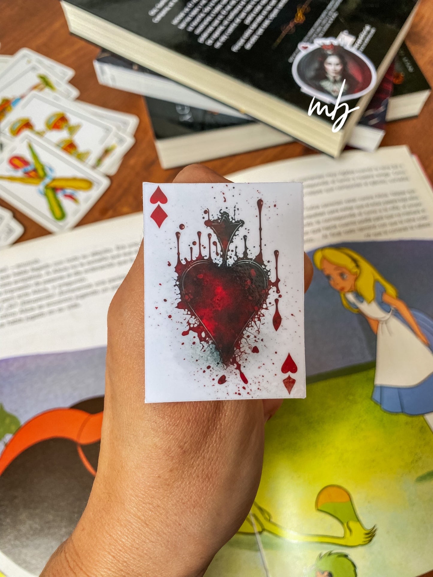 ACE OF HEARTS CARD STICKER, ALICE IN WONDERLAND