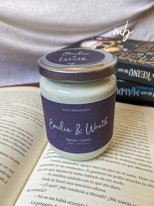 Emilia and Wrath , Handmade natural soy candle, Kingdom of the Wicked , Kerri Maniscalco