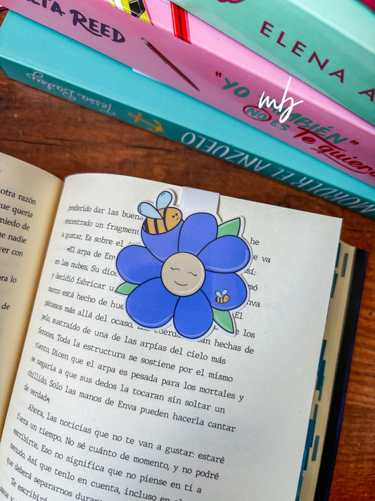 Flower and Smiling Bee Bookmark