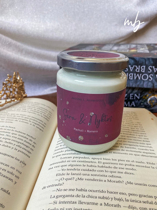 Sera and Nyktos, Handmade natural soy candle, A Shadow in the ember , Jennifer L.Armentrout
