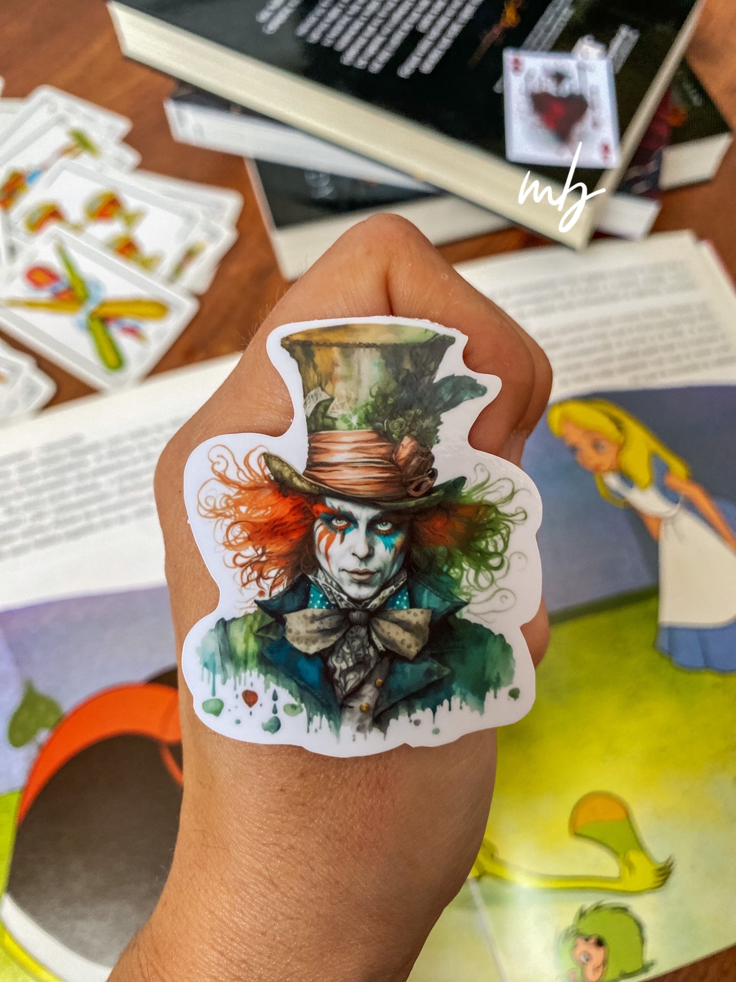 THE HATTER STICKER, ALICE IN WONDERLAND