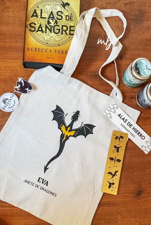 FOURTH WING PERSONALIZE TOTE BAG,  TAIRN AND ANDARNA, REBECA YARROS