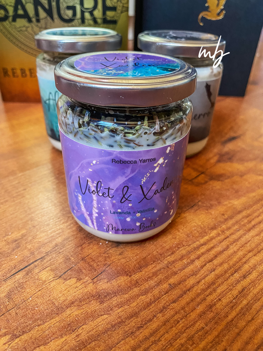 Violet and Xaden,, Handmade natural soy candle, Fourth wing, Iron Flame, Rebecca Yarros