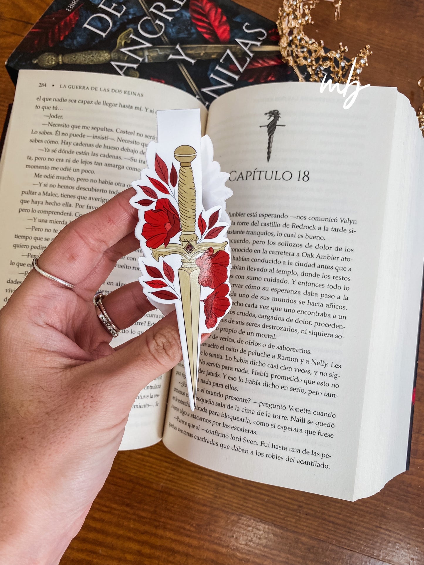 POPPY'S DAGGER  MAGNETIC BOOKMARK, FROM BLOOD AND ASH , JENNIFER L. ARMENTROUT