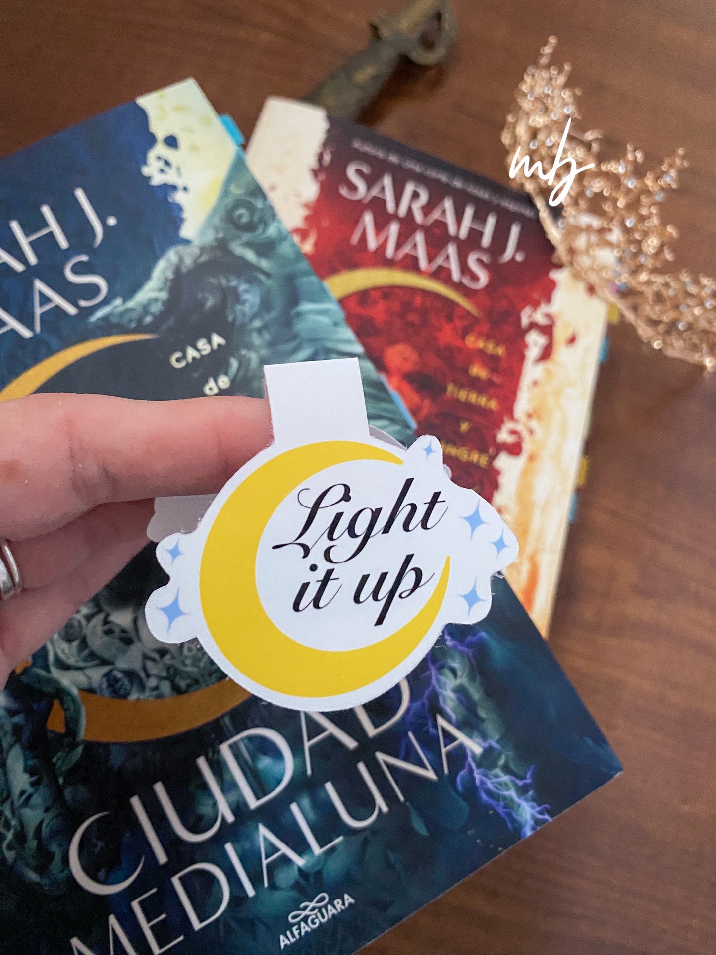 LIGHT IT UP BOOKMARK , CRESCENT CITY , SARAH J MASS